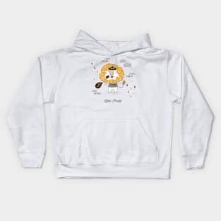 Little Lion cub pirate in the town Kids Hoodie